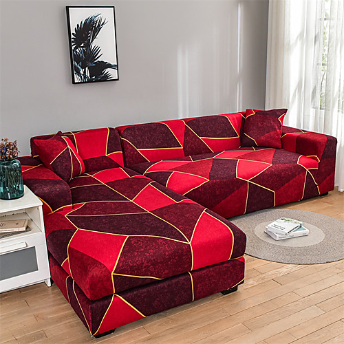 

1 Pc Geometric Gray Lines Sofa Cover Elastic Sofa Cover To Living Room Pet Sofa Dust Cover Recliner Sofa Cover