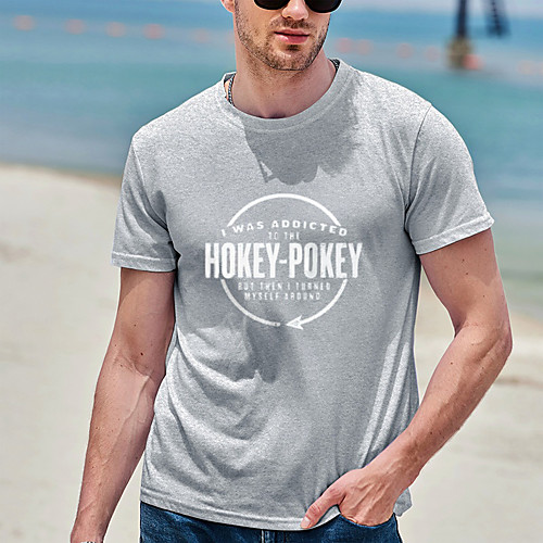 

Men's Tee T shirt Hot Stamping Graphic Prints Letter Plus Size Print Short Sleeve Casual Tops Cotton Basic Designer Big and Tall Black Gray