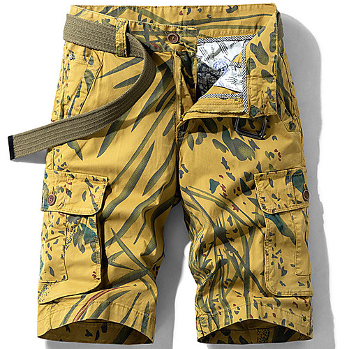 

Men's Sporty Casual / Sporty Quick Dry Breathable Soft Daily Sports Chinos Shorts Pants Geometric Knee Length Zipper Pocket Red Army Green Khaki Dark Blue