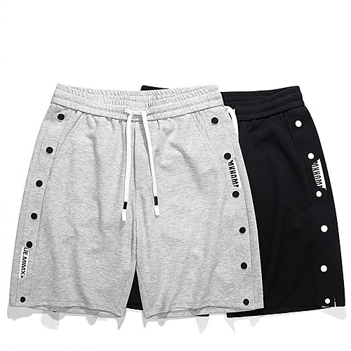 

Men's Casual / Sporty Athleisure Chinos Shorts Pants Patterned White Black Light Grey