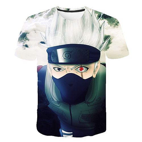 

Inspired by Naruto Uchiha Sasuke Anime Cartoon 100% Polyester Print 3D Harajuku Graphic T-shirt For Women's / Men's