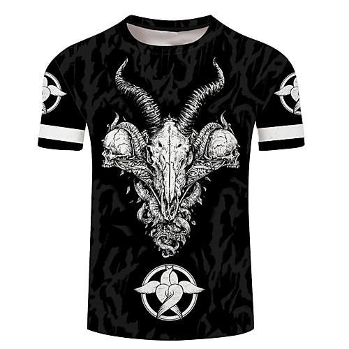 

Men's Unisex Tee T shirt 3D Print Graphic Prints Antelope Plus Size 3D Print Short Sleeve Casual Tops Basic Designer Big and Tall A B