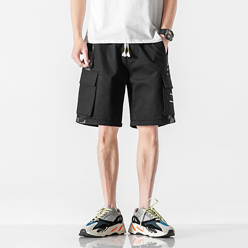 

Men's Chic & Modern Shorts Cycling Quick Dry Moisture Wicking Lightweight Breathable Soft Outdoor Sports Casual Daily Jeans Shorts Pants Solid Color Knee Length Classic Drawstring Pocket Elastic Waist