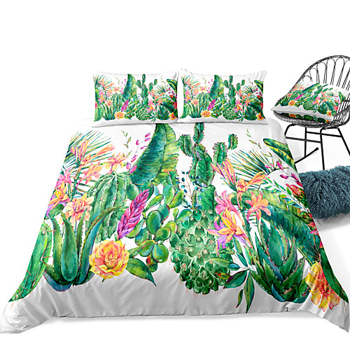 

Duvet Cover Sets 3 Piece Rayon / Polyester 3D Rainbow Reactive Print Bohemian Style