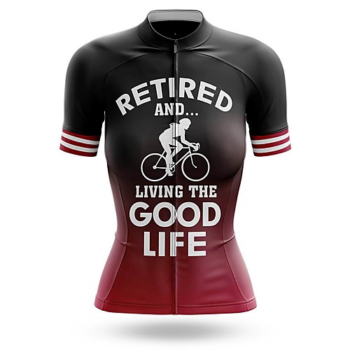 

21Grams Women's Short Sleeve Cycling Jersey Summer Spandex Black / Red Gradient Bike Top Mountain Bike MTB Road Bike Cycling Quick Dry Moisture Wicking Sports Clothing Apparel / Stretchy / Athleisure