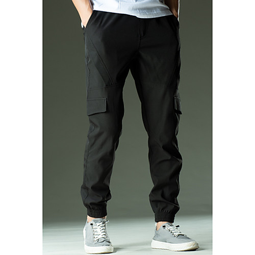 

Men's Chino Sports Breathable Outdoor Sports Sports Weekend Tactical Cargo Pants Plain Ankle-Length ArmyGreen Black Grey Khaki