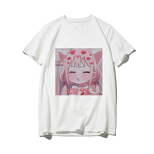 

Inspired by Darling in the Franxx Zero Two Anime Cartoon Polyester / Cotton Blend Print Harajuku Graphic Kawaii T-shirt For Women's / Men's