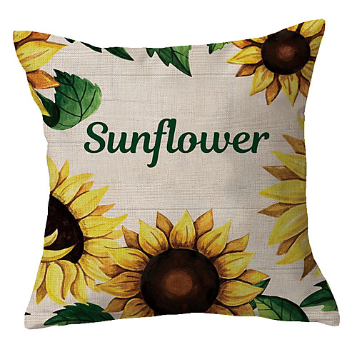 

Sunflower Double Side Cushion Cover 1PC Soft Decorative Square Throw Pillow Cover Cushion Case Pillowcase for Bedroom Livingroom Superior Quality Machine Washable Outdoor Cushion for Sofa Couch Bed Chair