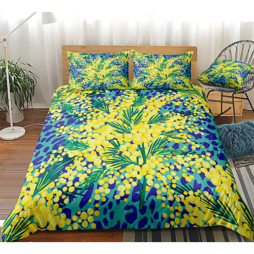 

Duvet Cover Sets 3 Piece Rayon / Polyester 3D Rainbow Reactive Print Bohemian Style