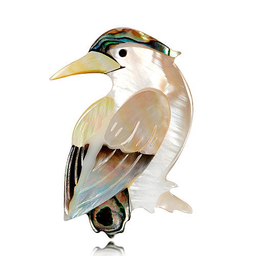 

retro bird brooch simple shell series lady animal brooch
