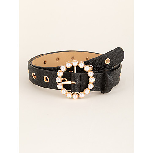 

Women's Waist Belt Causal Tea Party Dress Black Belt Solid Colored / Imitation Pearl / Winter / Spring / Summer