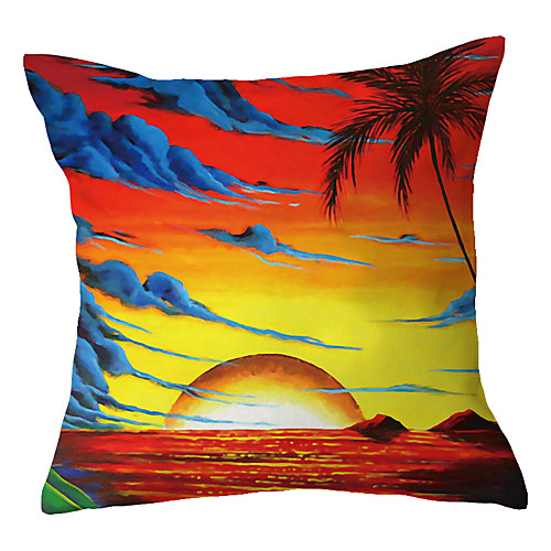 

Beach Sunset Double Side Cushion Cover 1PC Soft Throw Pillow Cover Cushion Case Pillowcase for Sofa Bedroom Livingroom Superior Quality Machine Washable Outdoor Cushion for Sofa Couch Bed Chair