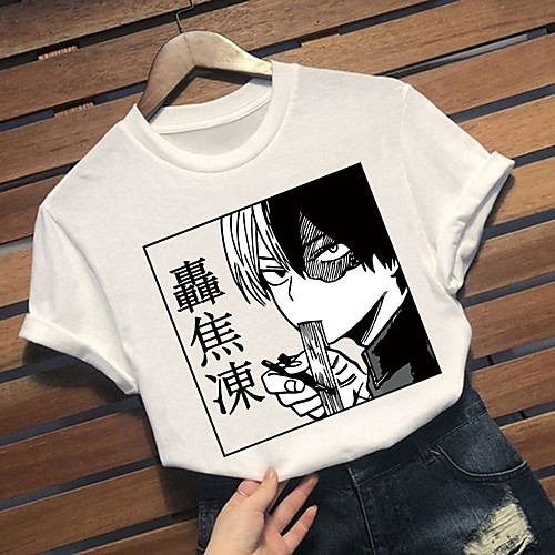 

Inspired by My Hero Academia / Boku No Hero Cosplay Anime Cartoon Polyester / Cotton Blend Print Harajuku Graphic Kawaii T shirt For Women's / Men's