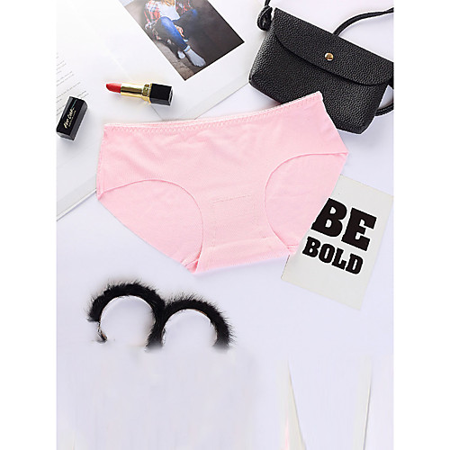 

Women's Basic Brief Micro-elastic Mid Waist Cotton 1 PC Watermelon M