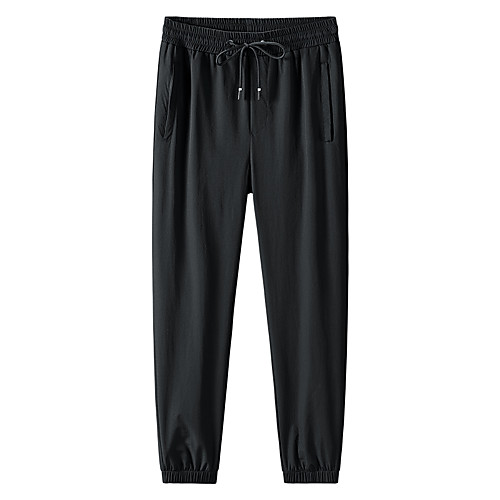 

Men's Athleisure Athletic Cycling Quick Dry Moisture Wicking Breathable Soft Outdoor Sports Casual Sports Chinos Capri shorts Pants Solid Colored Ankle-Length Sporty Drawstring Elastic Waist Elastic