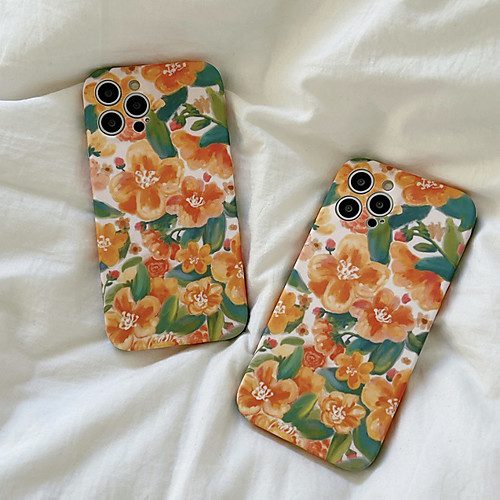 

Phone Case For Apple Back Cover iPhone 12 Pro Max 11 SE 2020 X XR XS Max 8 7 Shockproof Dustproof Graphic Flower TPU