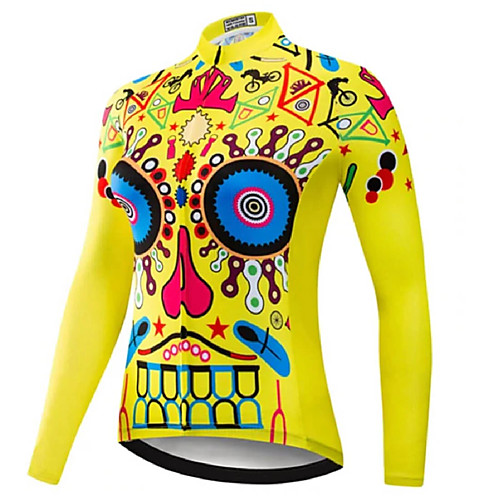 

21Grams Women's Long Sleeve Cycling Jersey Summer Spandex Polyester Yellow Bike Jersey Top Mountain Bike MTB Road Bike Cycling Quick Dry Moisture Wicking Breathable Sports Clothing Apparel