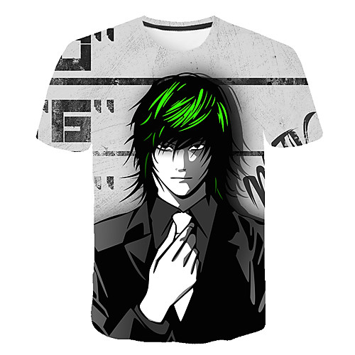 

Inspired by Death Note Cosplay Anime Cartoon 100% Polyester Print 3D Harajuku Graphic T-shirt For Women's / Men's