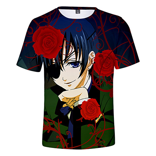 

Inspired by Black Butler Cosplay Anime Cartoon 100% Polyester Print 3D Harajuku Graphic T-shirt For Women's / Men's