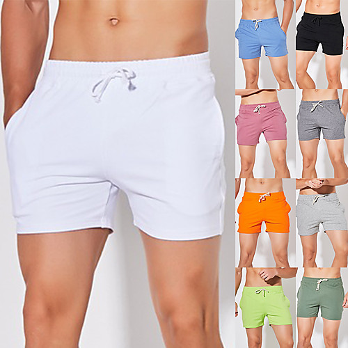 

Men's Running Shorts Marathon One-third Shorts Athletic Shorts 5 Inch Inseam Shorts Drawstring Cotton Summer Fitness Gym Workout Running Quick Dry Breathable Soft Plus Size Sport