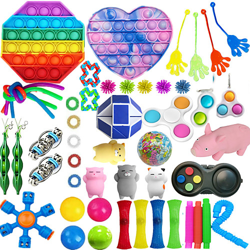 

50Pack Sensory Toys for Autistic Children Relieves Stress and Anxiety Fidget Toy for Adults Carnival Party Favors Pinata Fillers Classroom Rewards Prizes Treasure Box Prizes Goodie Bag Fillers