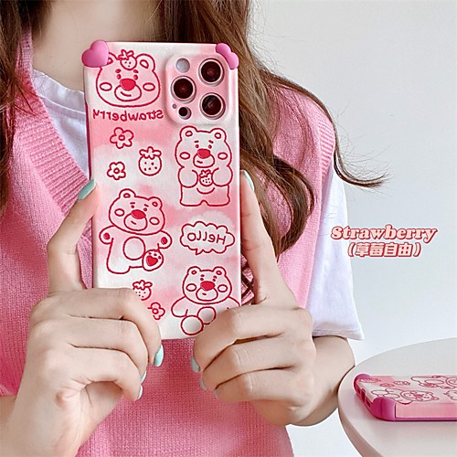 

Phone Case For Apple Back Cover iPhone 12 Pro Max 11 SE 2020 X XR XS Max 8 7 Shockproof Dustproof Cartoon Animal TPU
