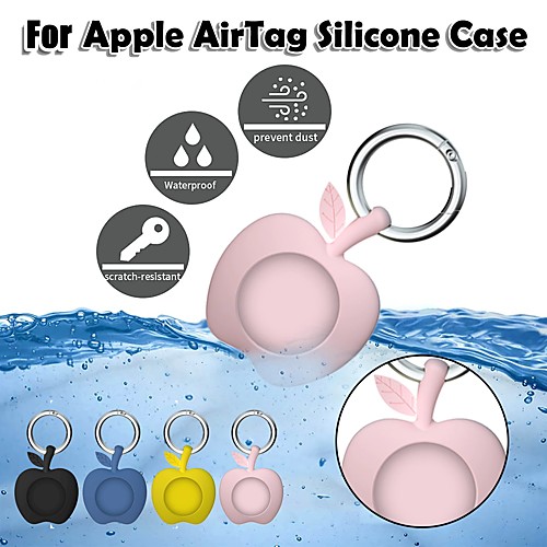 

Liquid Silicone Protective Sleeve For Apple Airtags Tracker Location Anti-Lost Device with Keychain Anti-Scratch Protector Cover