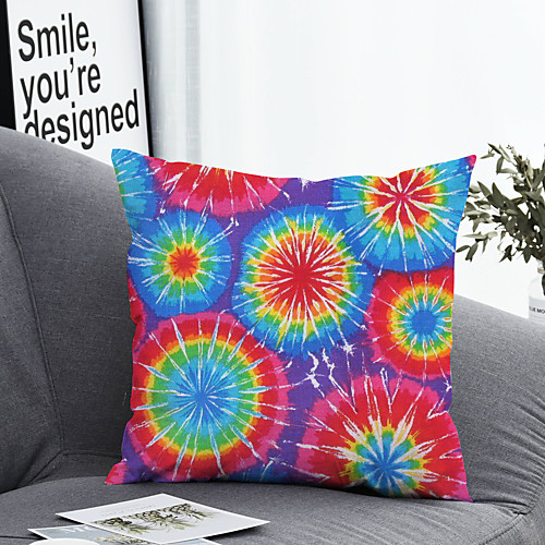 

1 Pc Polyester Pillow Cover Pillow Cover Fireworks Geometric 3D Simple Square Zipper Traditional Classic