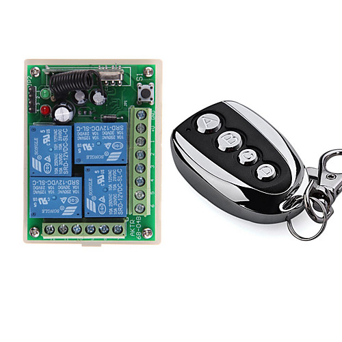 

433Mhz Universal Wireless Remote Control Switch DC 12V 4CH relay Receiver Module With 4 channel RF Remote 433 Mhz Transmitter