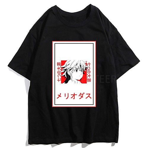 

Inspired by The Seven Deadly Sins Cosplay Anime Cartoon Polyester / Cotton Blend Print Harajuku Graphic Kawaii T-shirt For Women's / Men's
