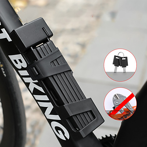 

Bike Locks Portable Locking Security For Road Bike Mountain Bike MTB Folding Bike Recreational Cycling Cycling Bicycle Metal Black