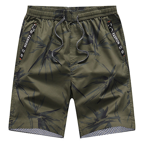 

Men's Stylish Sporty Casual / Sporty Streetwear Comfort Daily Sports Shorts Bermuda shorts Pants Graphic Knee Length Drawstring Zipper Elastic Drawstring Design Print Deep Blue ArmyGreen Blue Khaki