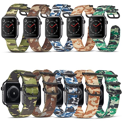 

Smart Watch Band for Apple iWatch 1 pcs Classic Buckle Weave Bracelet Canvas Replacement Wrist Strap for Apple Watch Series SE / 6/5/4/3/2/1