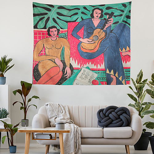 

Oil Painting Style Wall Tapestry Art Decor Blanket Curtain Hanging Home Bedroom Living Room Decoration