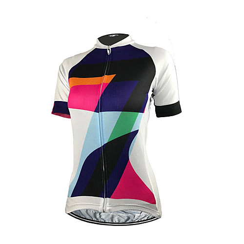 

21Grams Women's Short Sleeve Cycling Jersey Summer Spandex Polyester BlackWhite Bike Jersey Top Mountain Bike MTB Road Bike Cycling Quick Dry Moisture Wicking Breathable Sports Clothing Apparel