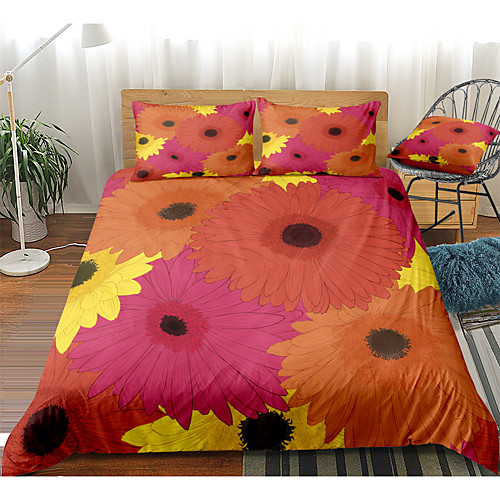 

Duvet Cover Sets 3 Piece Rayon / Polyester 3D Rainbow Reactive Print Bohemian Style