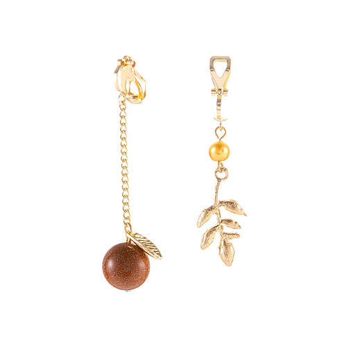 

Women's Earrings Mismatch Earrings Ear Clips Leaf Fashion Korean Earrings Jewelry Gold For Gift Prom Vacation 1 Pair