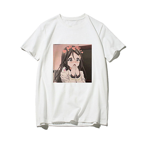 

Inspired by Darling in the Franxx Zero Two Anime Cartoon Polyester / Cotton Blend Print Harajuku Graphic Kawaii T-shirt For Women's / Men's