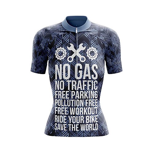 

21Grams Women's Short Sleeve Cycling Jersey Summer Spandex Blue Gear Bike Top Mountain Bike MTB Road Bike Cycling Sports Clothing Apparel / Stretchy / Athleisure