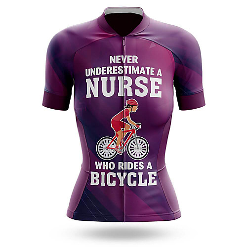 

21Grams Women's Short Sleeve Cycling Jersey Summer Spandex Fuchsia Bike Top Mountain Bike MTB Road Bike Cycling UV Resistant Quick Dry Moisture Wicking Sports Clothing Apparel / Stretchy / Athleisure