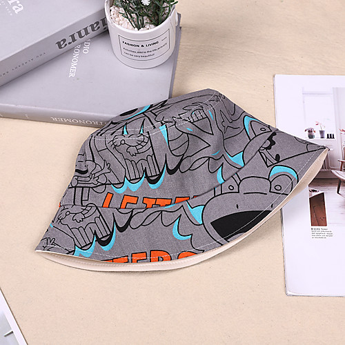 

Women's Bucket Hat Sports & Outdoor Dailywear Print Print White Gray Hat / Basic / Pink / Fall / Summer