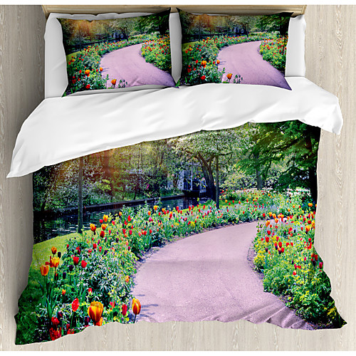 

3-Piece Duvet Cover Set Hotel Bedding Sets Comforter Cover with Soft Lightweight Microfiber Include 1 Duvet Cover 2 Pillowcases for Double/Queen/King(1 Pillowcase for Twin/Single)