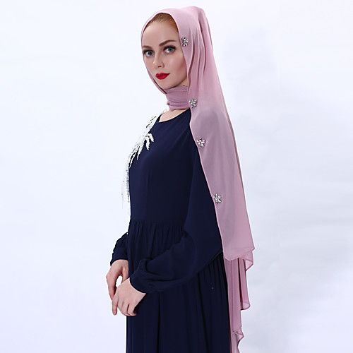 

Arabian Women's Cosplay Hijab / Khimar For Party Carnival Chiffon Solid Color Halloween Carnival Masquerade Scarf