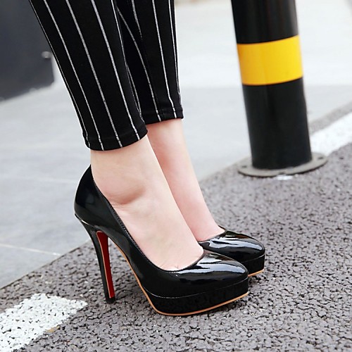 

Women's Heels Stiletto Heel Pointed Toe PU Synthetics Almond White Red