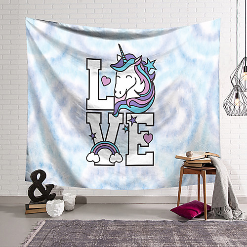 

Unicorn Wall Tapestry Art Decor Blanket Curtain Hanging Home Bedroom Living Room Decoration Polyester