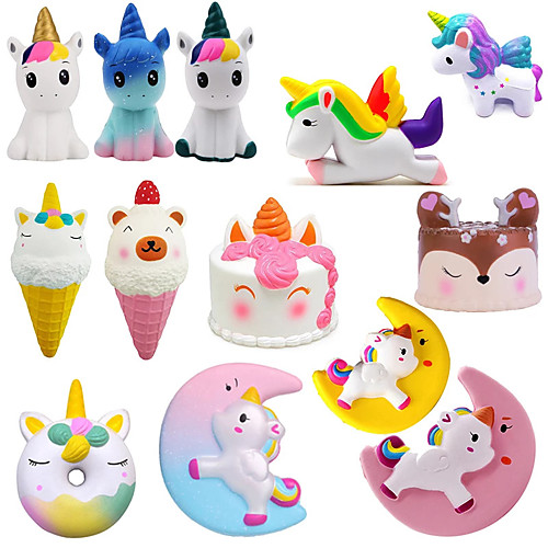 

5 pcs Fidget Toys Squishy Antistress Entertainment Push It Squishe Pushit unicorn For Children adults Stress Relief Anti-stress Squeeze