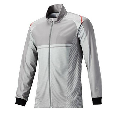 

CAWANFLY Men's Fishing Jacket Outdoor Long Sleeve UPF50 Quick Dry Waterproof Zipper Breathable UV Protection Jacket Top Autumn / Fall Spring Summer Athleisure Fishing Camping & Hiking Grey White