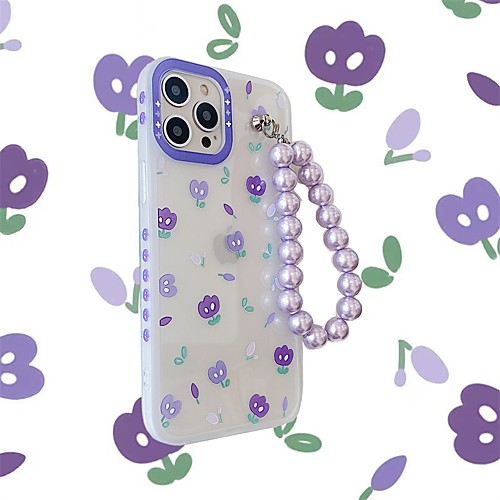 

Phone Case For Apple Back Cover iPhone 12 Pro Max 11 SE 2020 X XR XS Max 8 7 Shockproof Dustproof Geometric Pattern Flower TPU