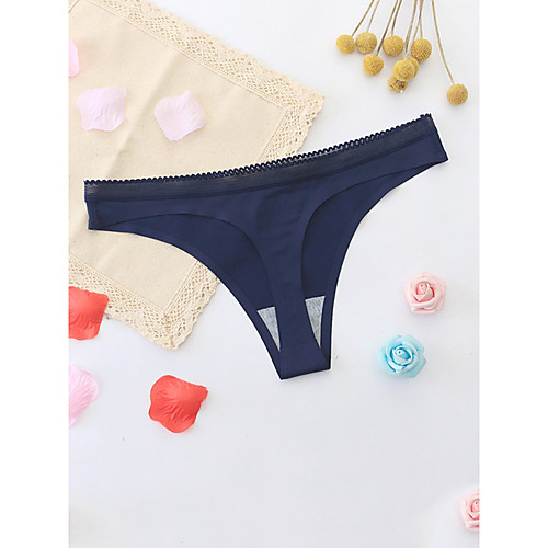 

Women's Lace Brief Micro-elastic Low Waist 1 PC Wine One-Size