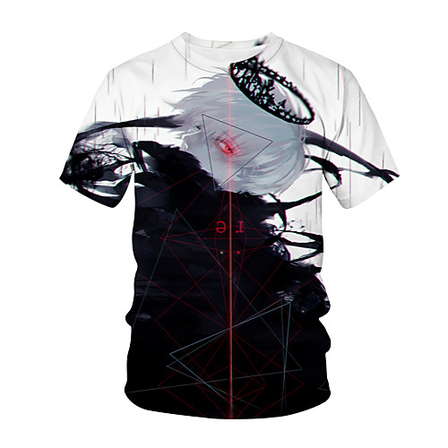 

Inspired by Tokyo Ghoul Cosplay Anime Cartoon 100% Polyester 3D Harajuku Graphic Kawaii T-shirt For Women's / Men's